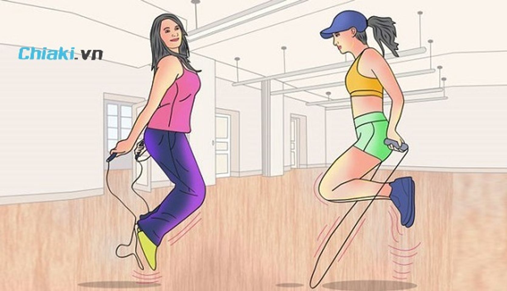 Nhảy d&acirc;y ch&acirc;n xen kẽ