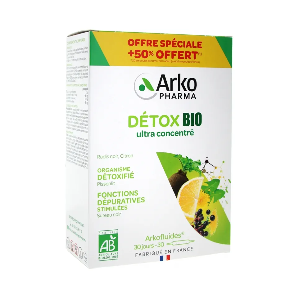 Nước uống hỗ trợ thải độc Detox Bio Arkopharma Ultra Concentre