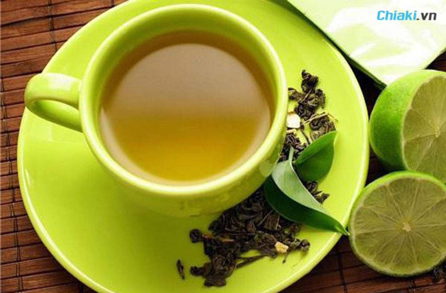 giảm c&acirc;n với nước chanh tr&agrave; xanh