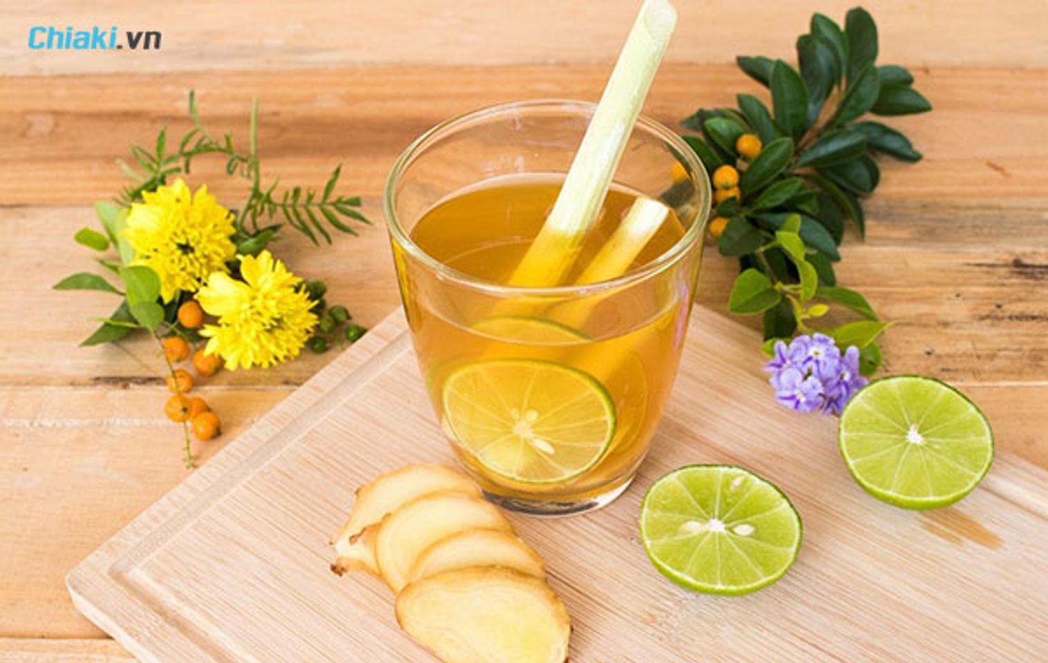 giảm c&acirc;n với nước chanh sả gừng