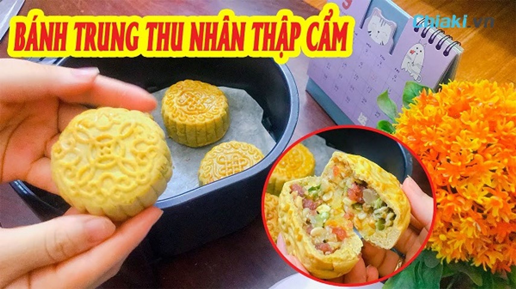 C&aacute;ch l&agrave;m l&agrave;m b&aacute;nh trung thu thập cẩm thơm ngon