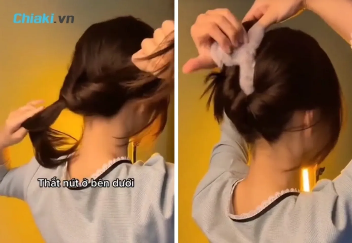 Cách buộc tóc càng cua cực kỳ chặt, tóc ko rơi