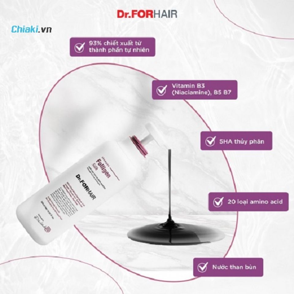 Review dầu gội Dr.Forhair Folligen Silk