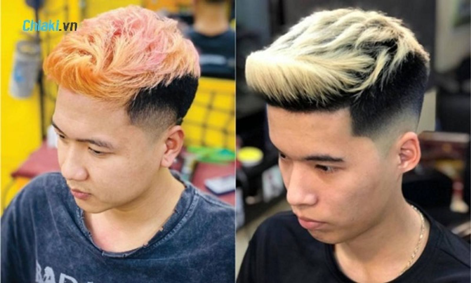 Kiểu t&oacute;c Short Quiff nhuộm