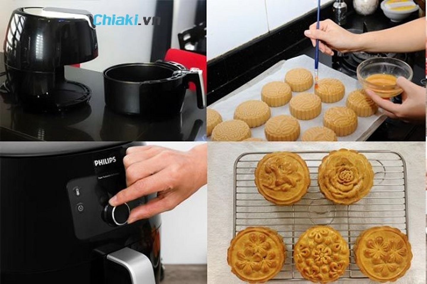Lưu &yacute; c&aacute;ch l&agrave;m b&aacute;nh trung thu bằng nồi chi&ecirc;n kh&ocirc;ng dầu