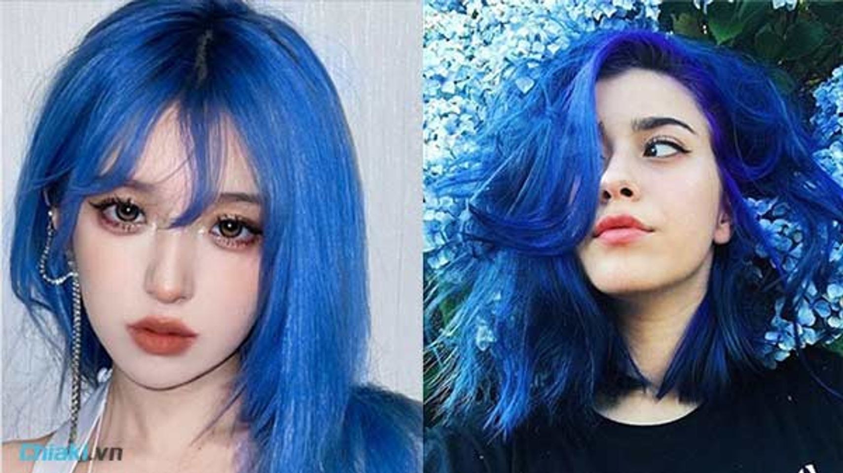 t&oacute;c xanh dương nguy&ecirc;n thủy