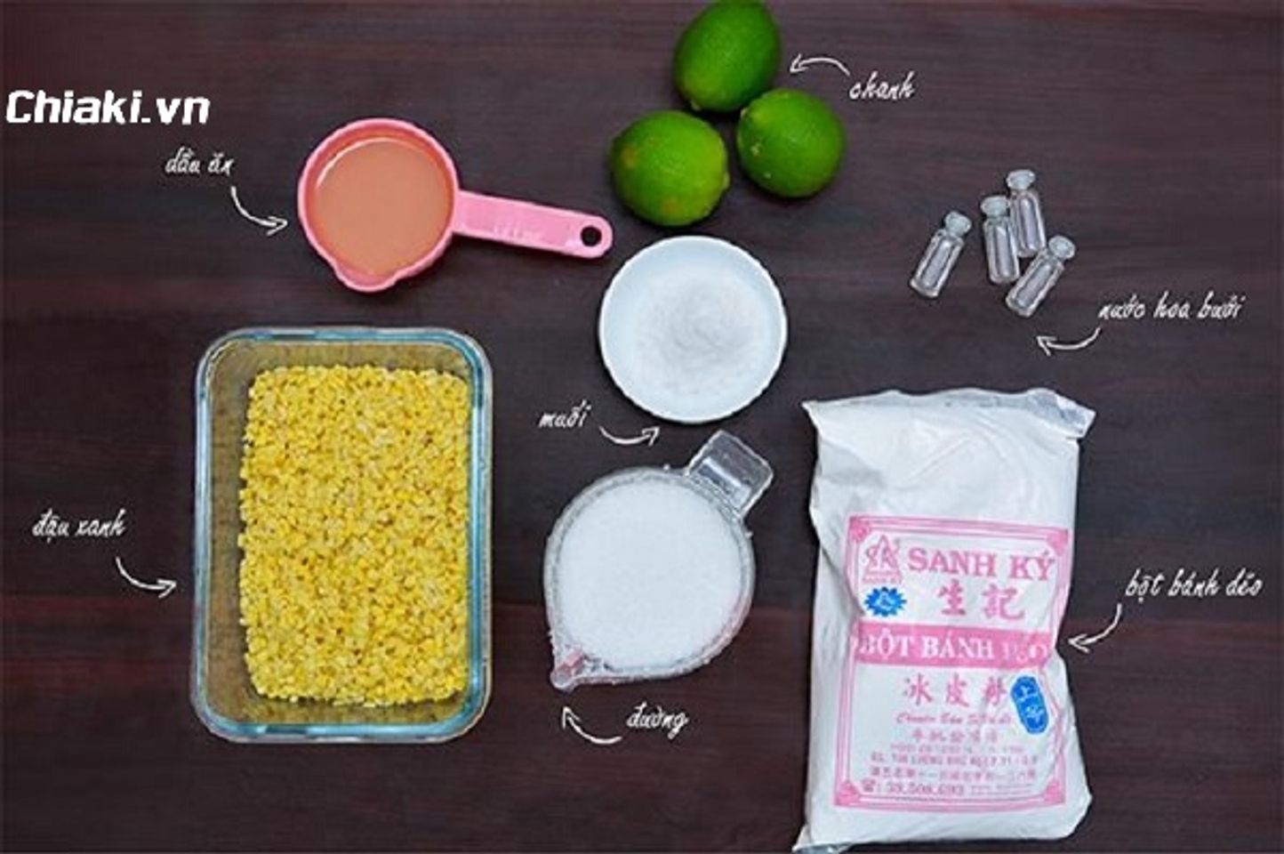 Nguy&ecirc;n liệu l&agrave;m b&aacute;nh dẻo