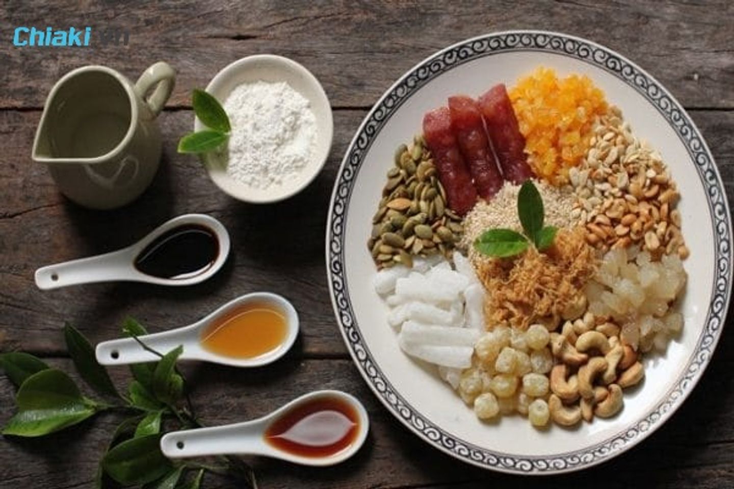 Nguy&ecirc;n liệu l&agrave;m b&aacute;nh trung thu thập cẩm