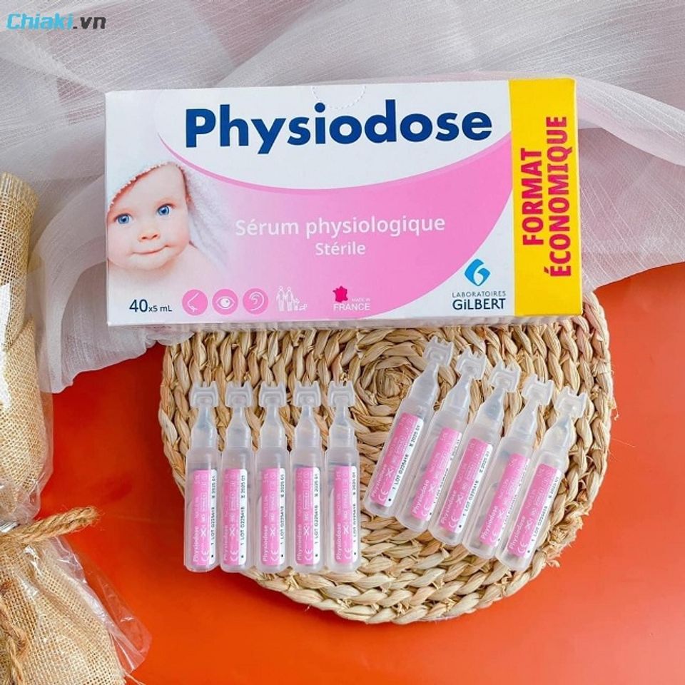 Nước muối sinh l&yacute; Ph&aacute;p cho trẻ sơ sinh Physiodose