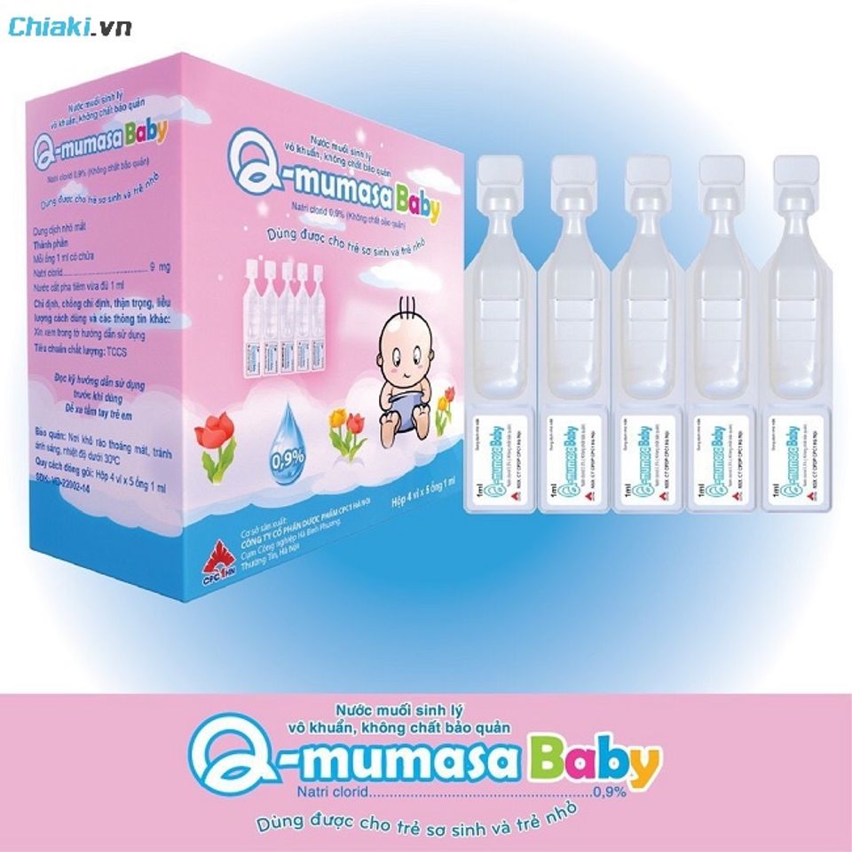 Nước muối sinh l&yacute; rửa mũi cho trẻ sơ sinh Q-mumasa