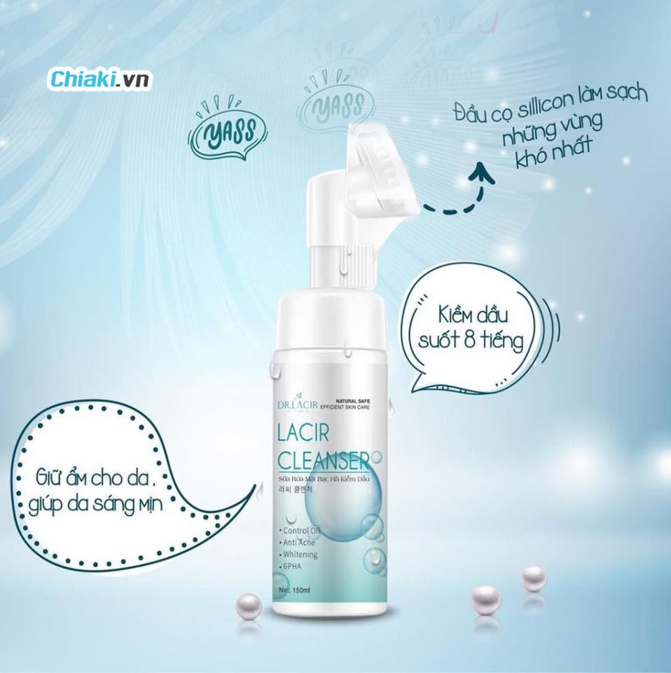 Sữa rửa mặt bạc h&agrave; cho da dầu Dr. Lacir
