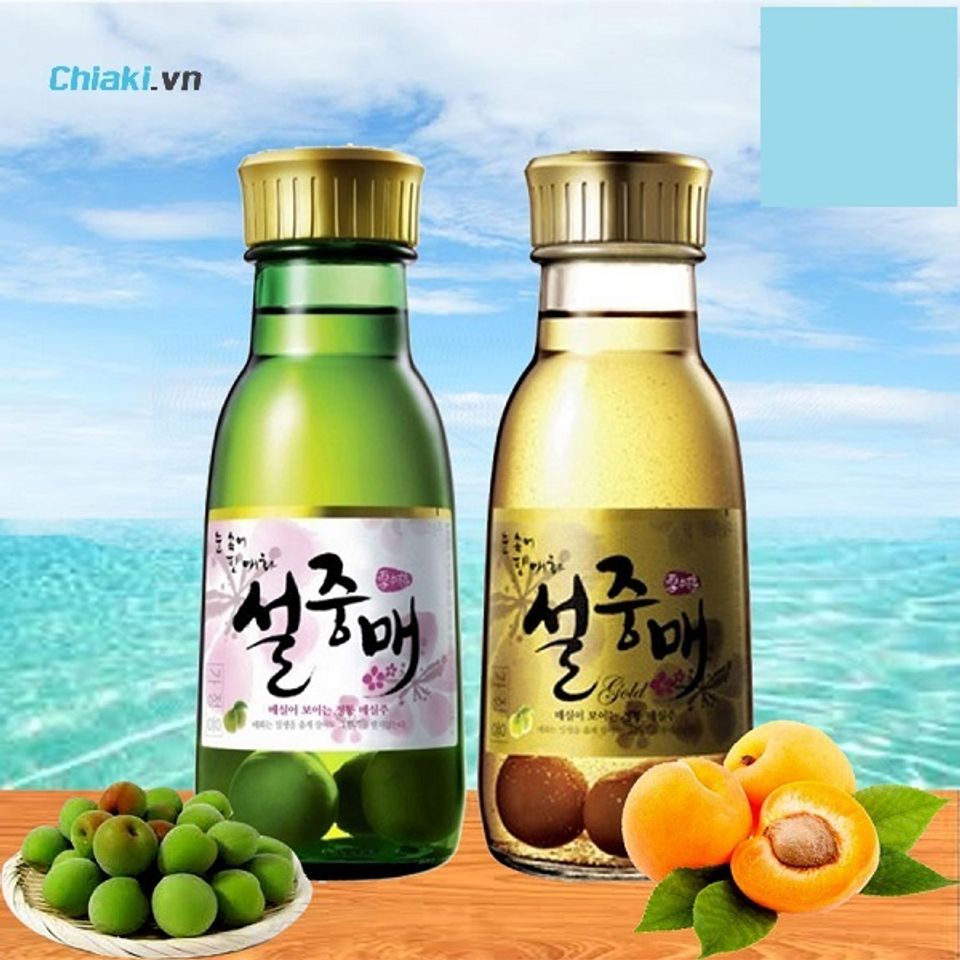 Rượu mơ H&agrave;n Quốc vảy v&agrave;ng Seoljungmae