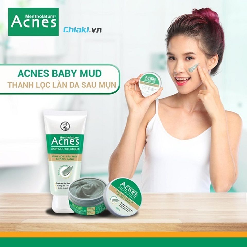 Sữa rửa mặt Acnes b&ugrave;n non Acnes Baby Mud Cleanser