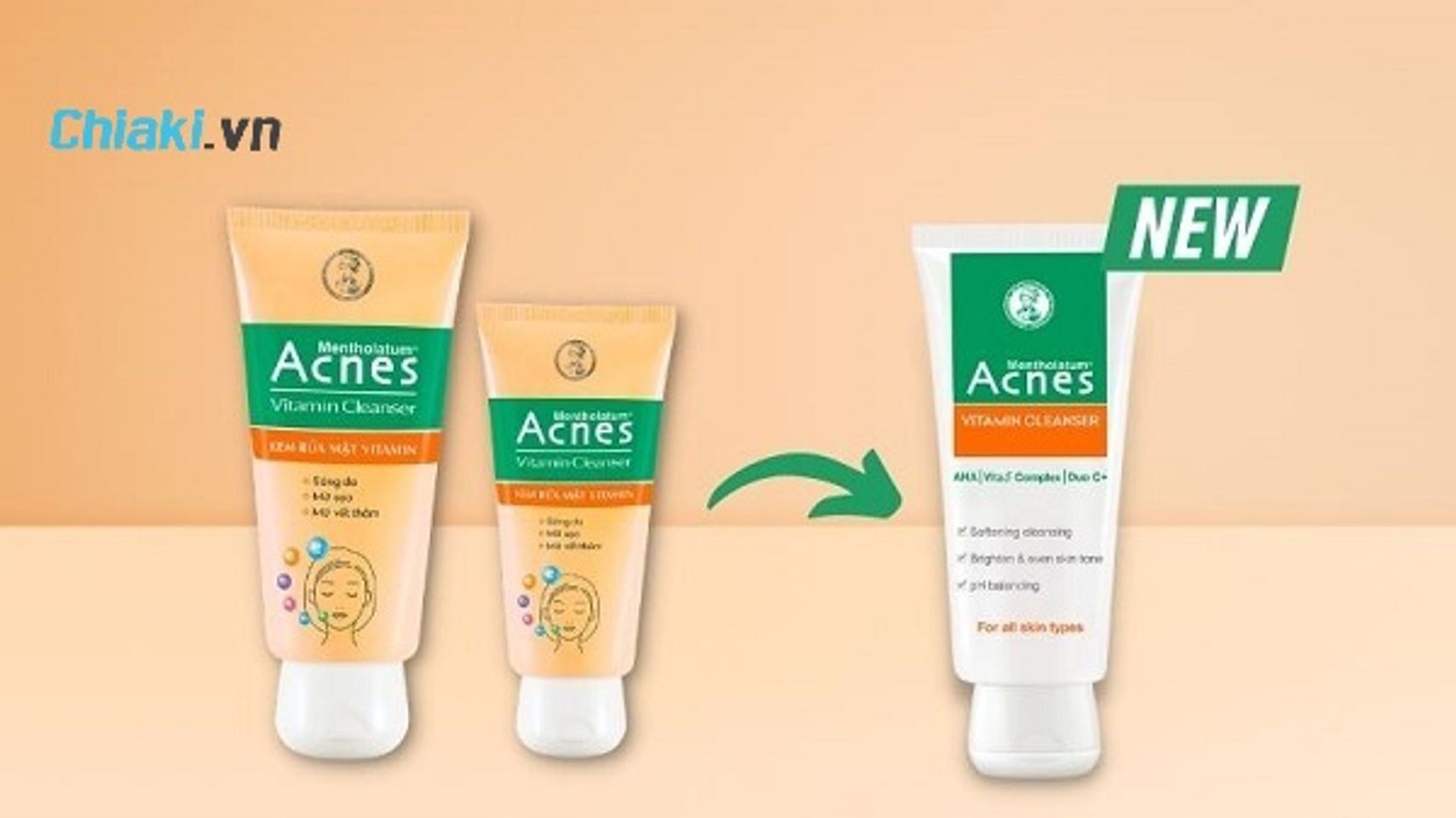 Sữa rửa mặt Acnes Vitamin Cleanser