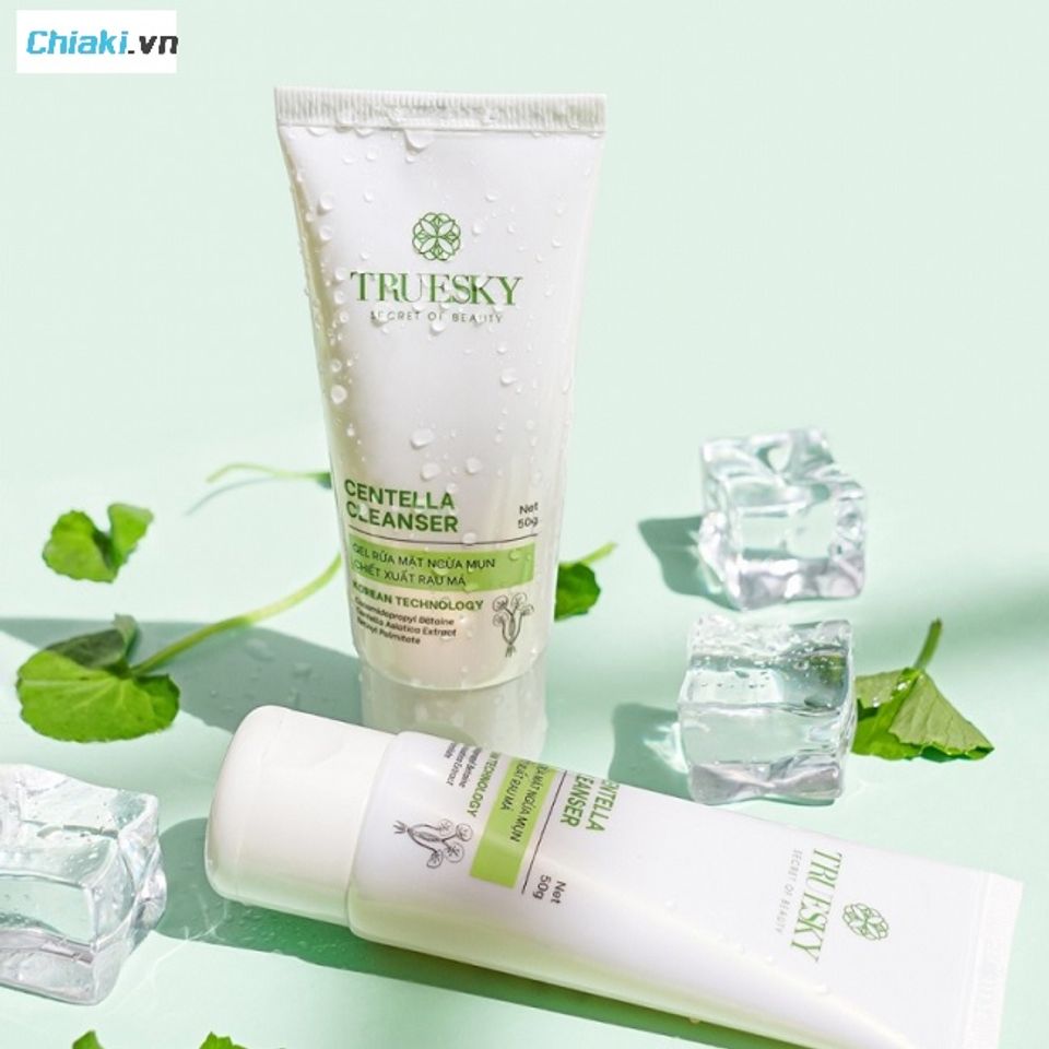Sữa rửa mặt Truesky c&oacute; thiết kế bao b&igrave; kh&aacute; đơn giản
