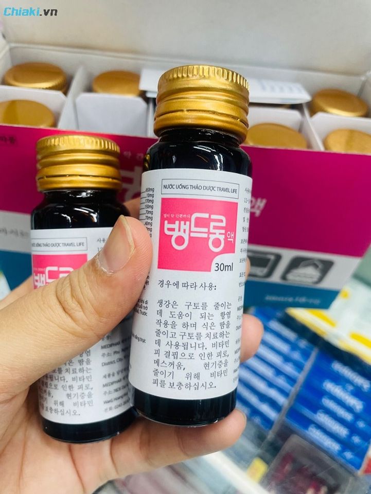 Thuốc say xe H&agrave;n Quốc dạng nước Bengdelong kh&ocirc;ng g&acirc;y mệt mỏi, kh&oacute; chịu khi di chuyển