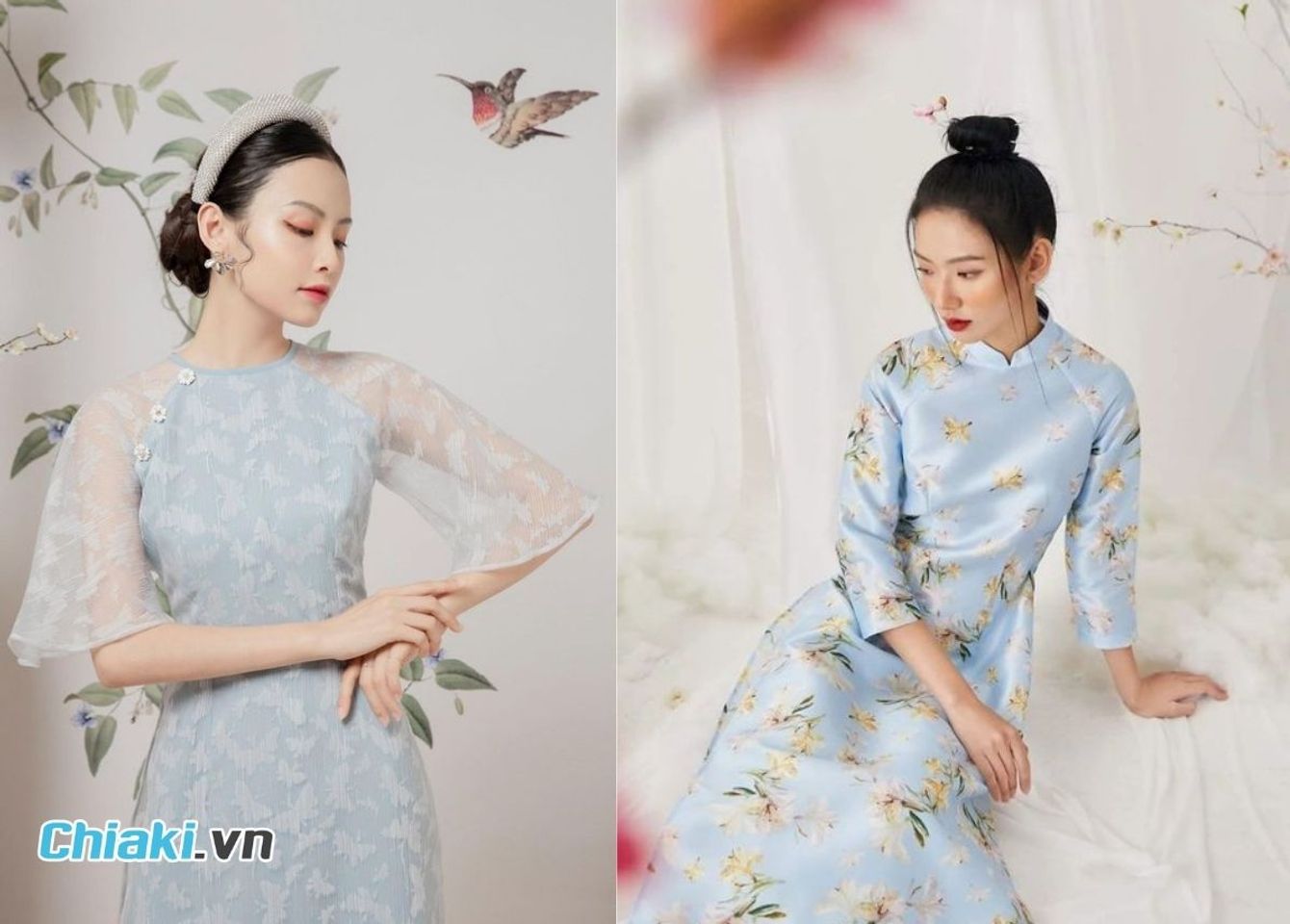 Kiểu t&oacute;c mặc &aacute;o d&agrave;i b&uacute;i củ tỏi đ&aacute;ng y&ecirc;u
