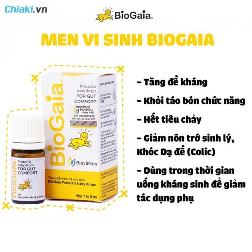 C&oacute; n&ecirc;n d&ugrave;ng men vi sinh Biogaia cho trẻ sơ sinh