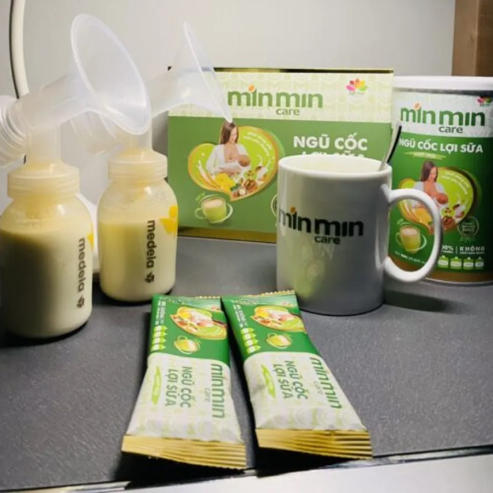 Ngũ cốc lợi sữa Min Min Care có hương vị thơm ngon dễ uống