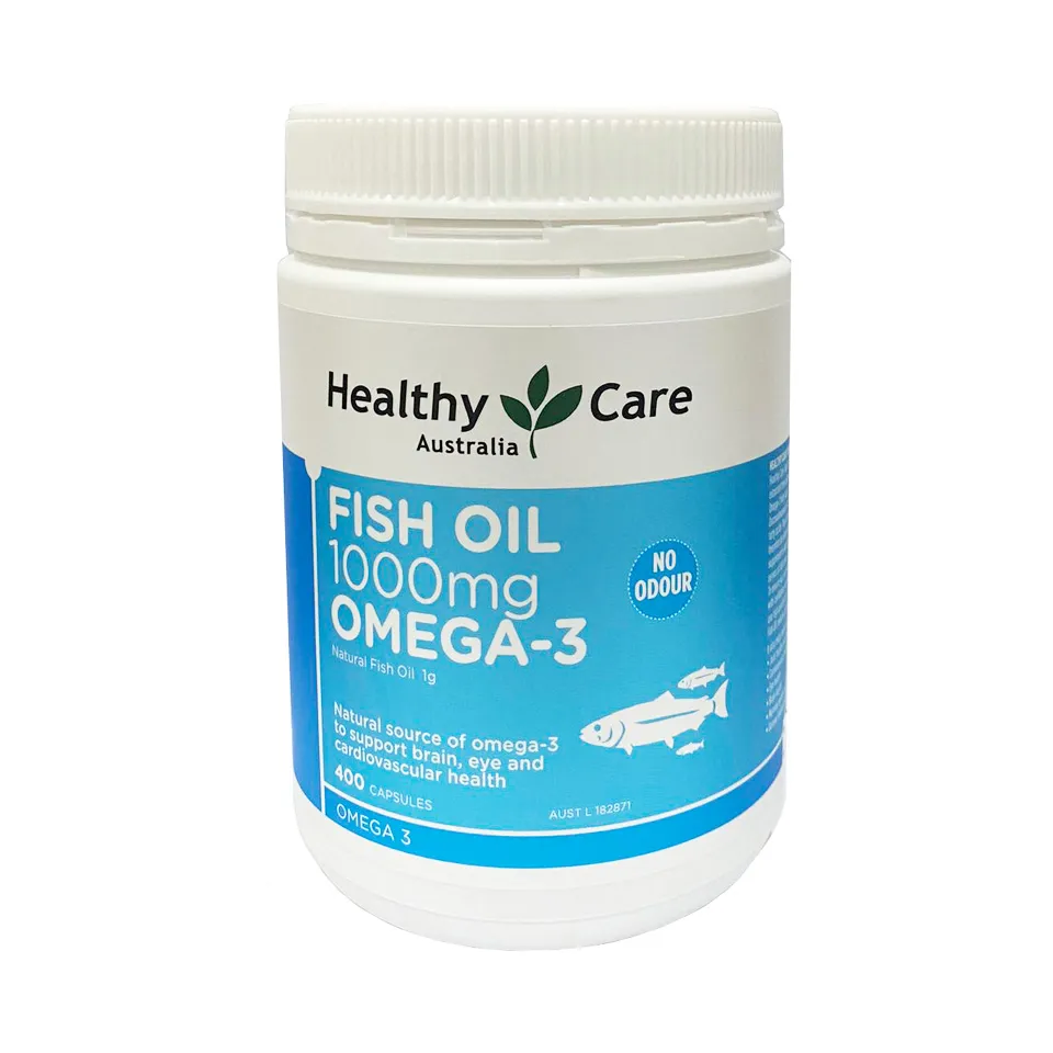 Dầu cá Fish Oil Omega 3 Healthy Care 400 viên 1000mg mẫu mới