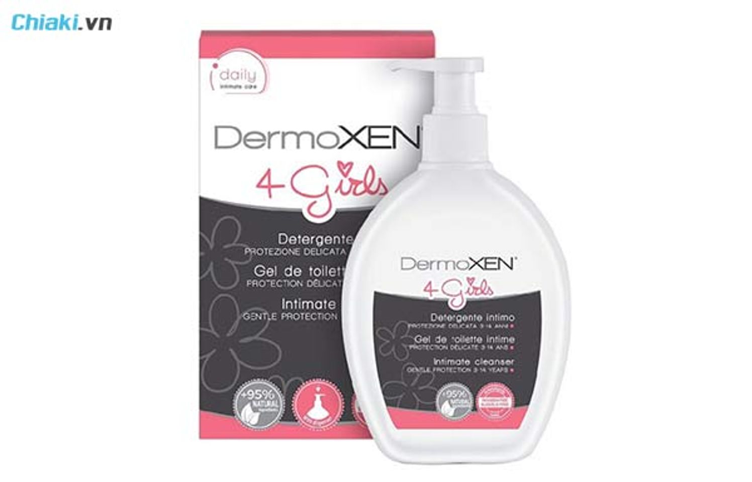 dung dịch vệ sinh cho b&eacute; DermoXen 4 Girls&nbsp;