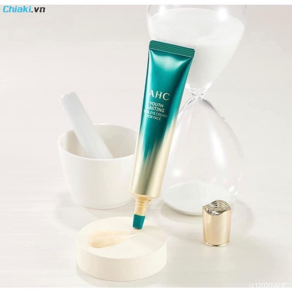 Kem mắt AHC xanh Youth Lasting Real Eye Cream For Face hạn chế h&igrave;nh th&agrave;nh nếp nhăn