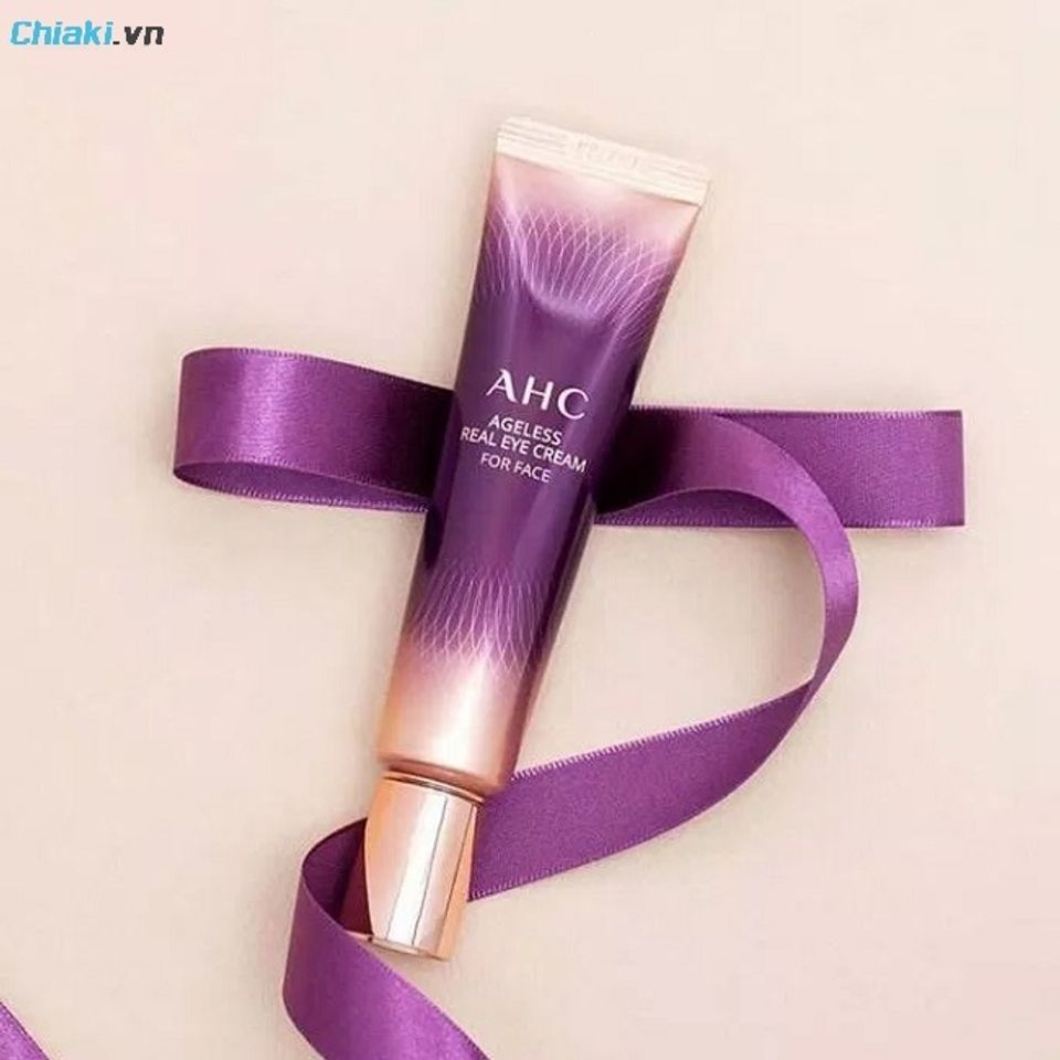 Kem mắt t&iacute;m AHC Ageless Real Eye Cream For Face&nbsp; hạn chế mụn v&ugrave;ng quanh mắt