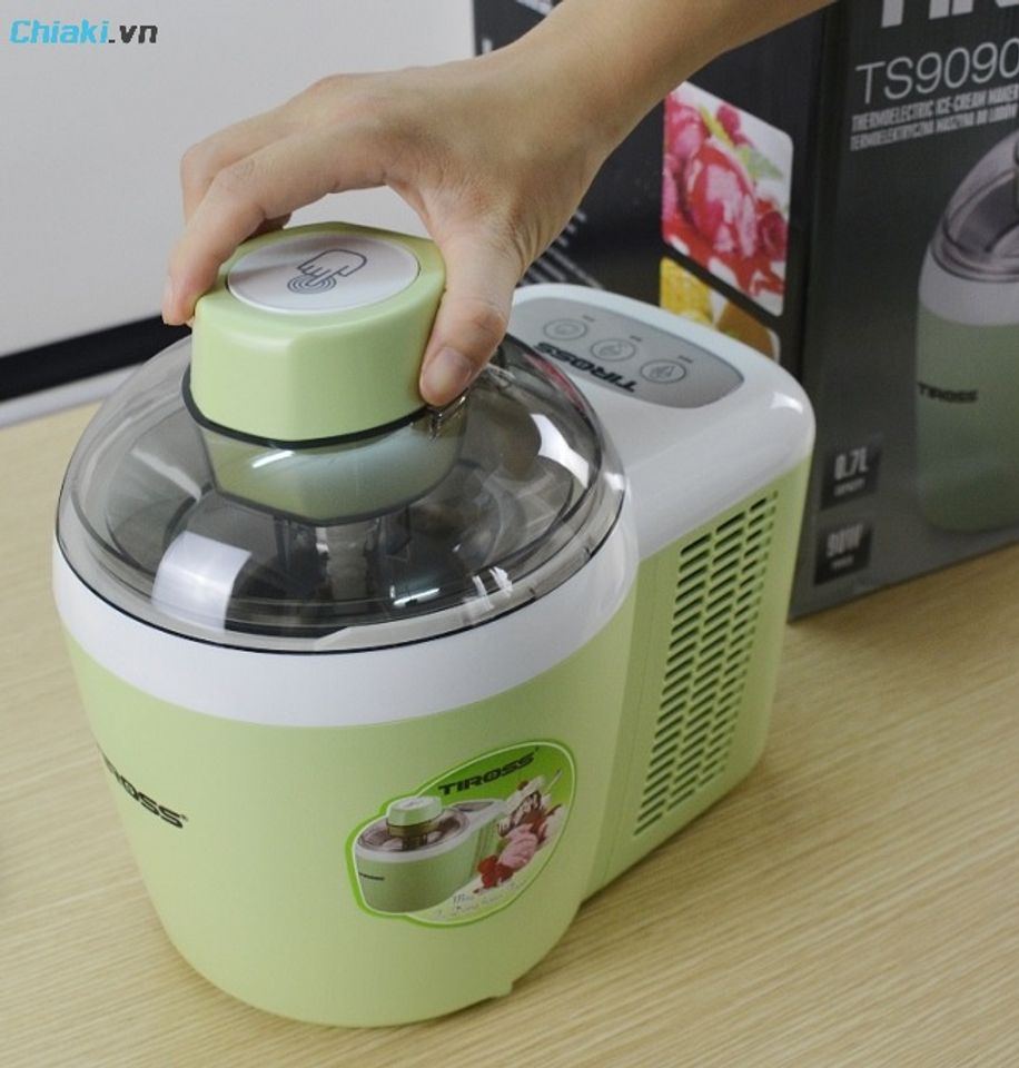 M&aacute;y l&agrave;m kem tươi Tiross tự động c&oacute; 2 chức năng l&agrave;m kem tươi v&agrave; kem cứng