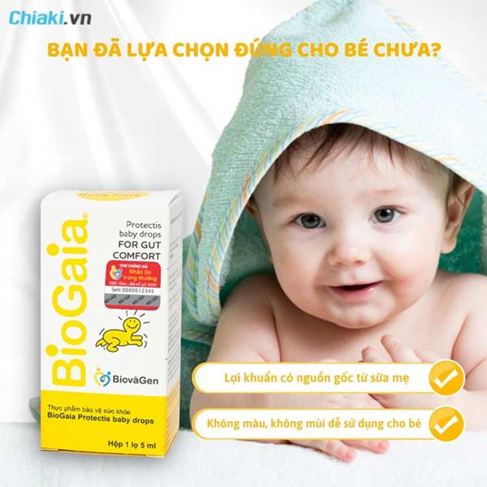 Biogaia hỗ trợ tiêu hóa, cải thiện chứng táo bón ở trẻ