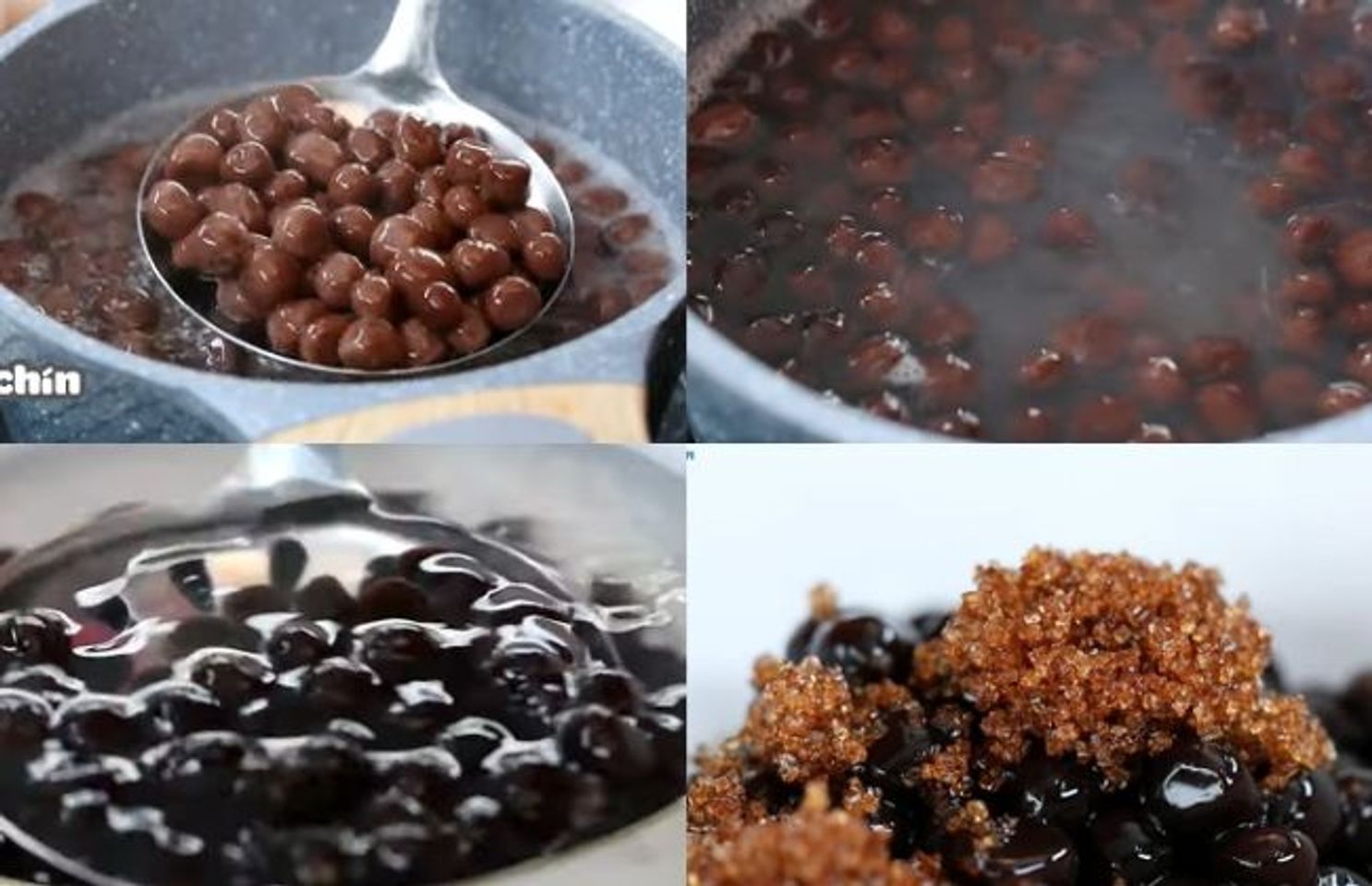 Nấu tr&acirc;n ch&acirc;u đường đen