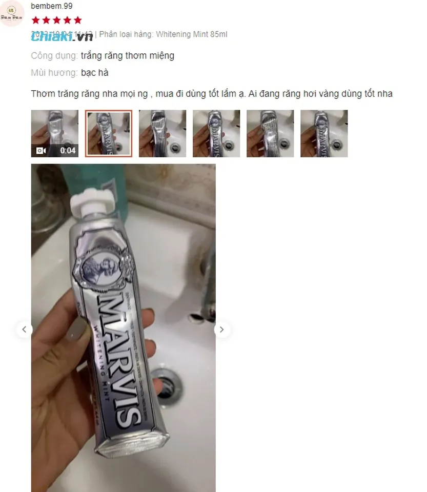 Đánh giá kem đánh răng Marvis từ khách hàng đã sử dụng