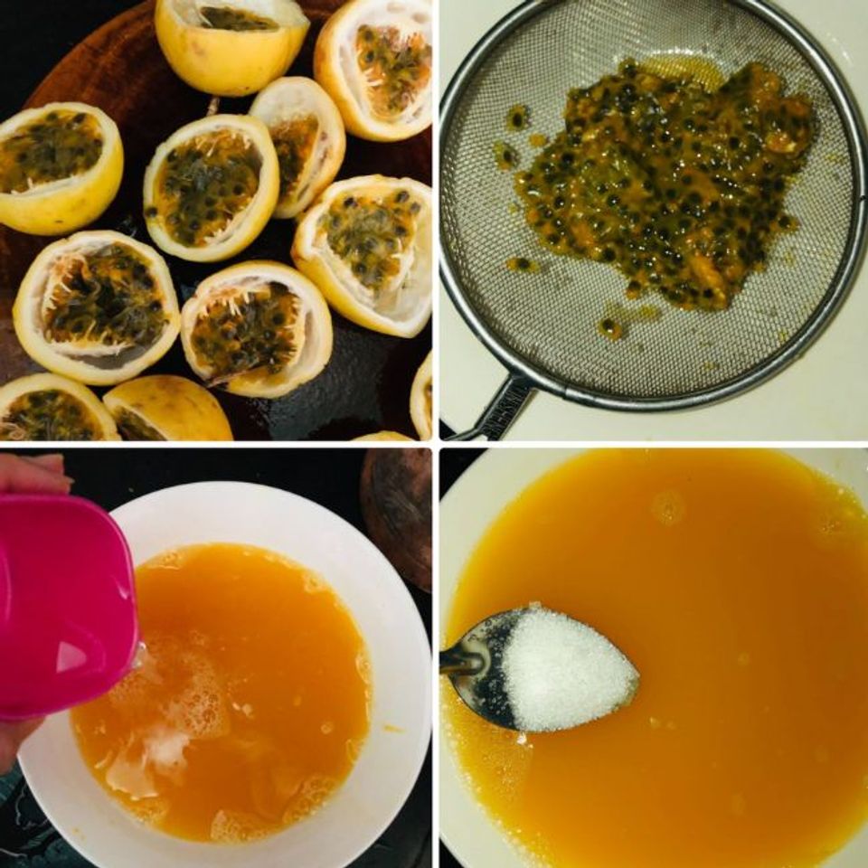 Sơ chế chanh d&acirc;y l&agrave;m sữa chua