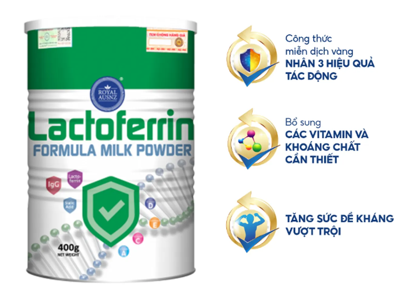 Sữa hoàng tộc Úc Royal Ausnz Lactoferrin Formula Milk