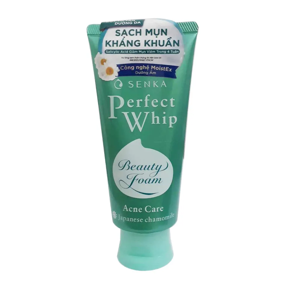 Sữa rửa mặt Senka Perfect Whip Acne Care màu xanh lá (mẫu cũ)