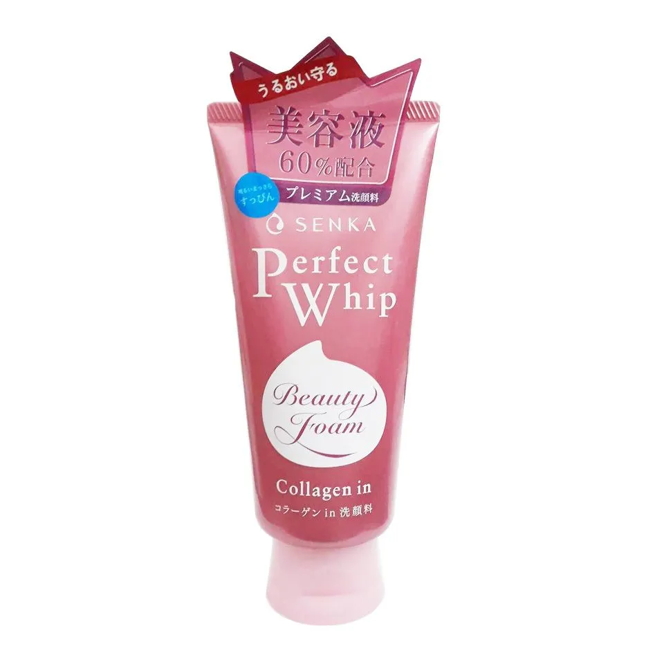 Sữa rửa mặt Senka Perfect Whip Collagen In Màu Hồng