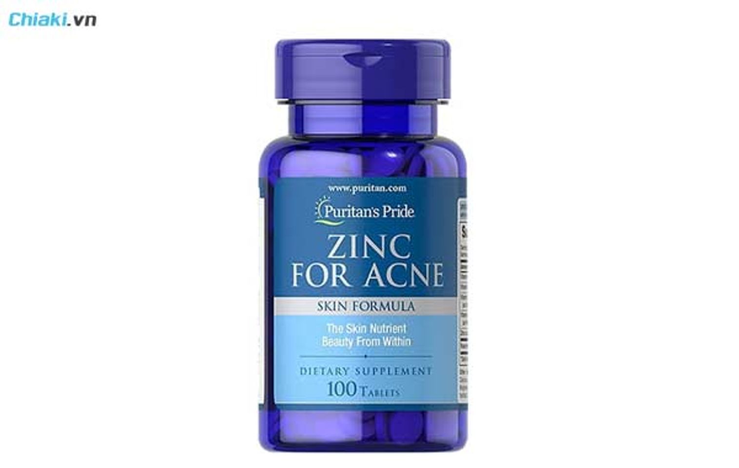 vi&ecirc;n uống trị mụn nội tiết Puritan&rsquo;s Pride Zinc For Acne