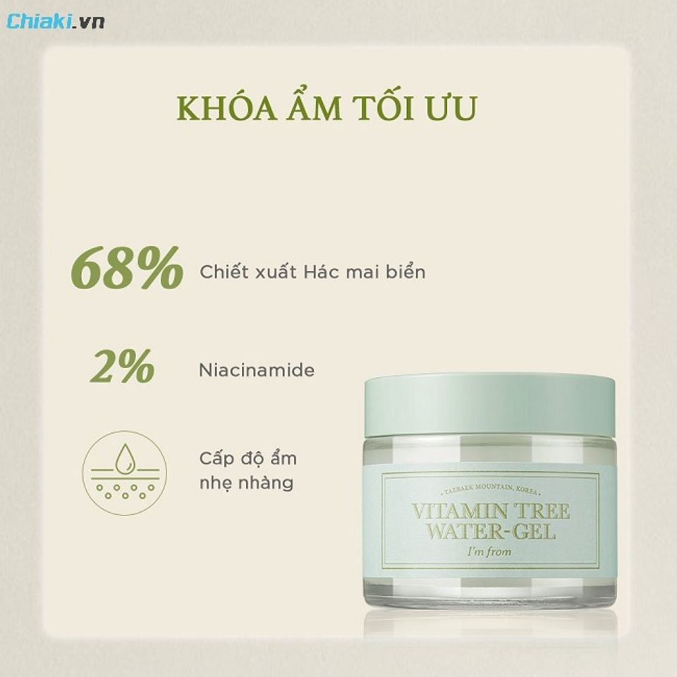 Vitamin Tree Water Gel th&agrave;nh phần l&agrave;nh t&iacute;nh
