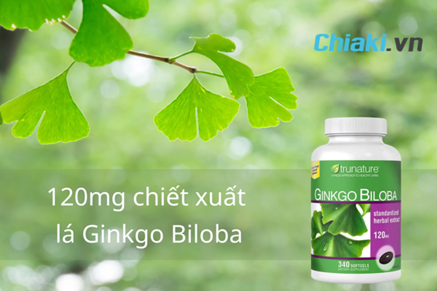 Ginkgo Biloba 120mg Trunature l&agrave; sản phẩm của Trunature