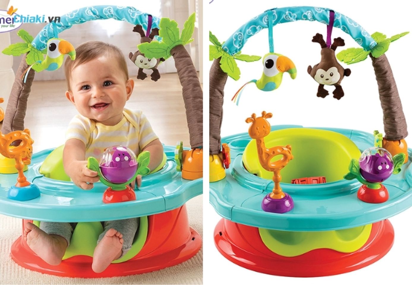 Gh&ecirc;́ tập ngồi cho b&eacute; Summer c&oacute; th&ecirc;m đồ chơi cho b&eacute; tương t&aacute;c
