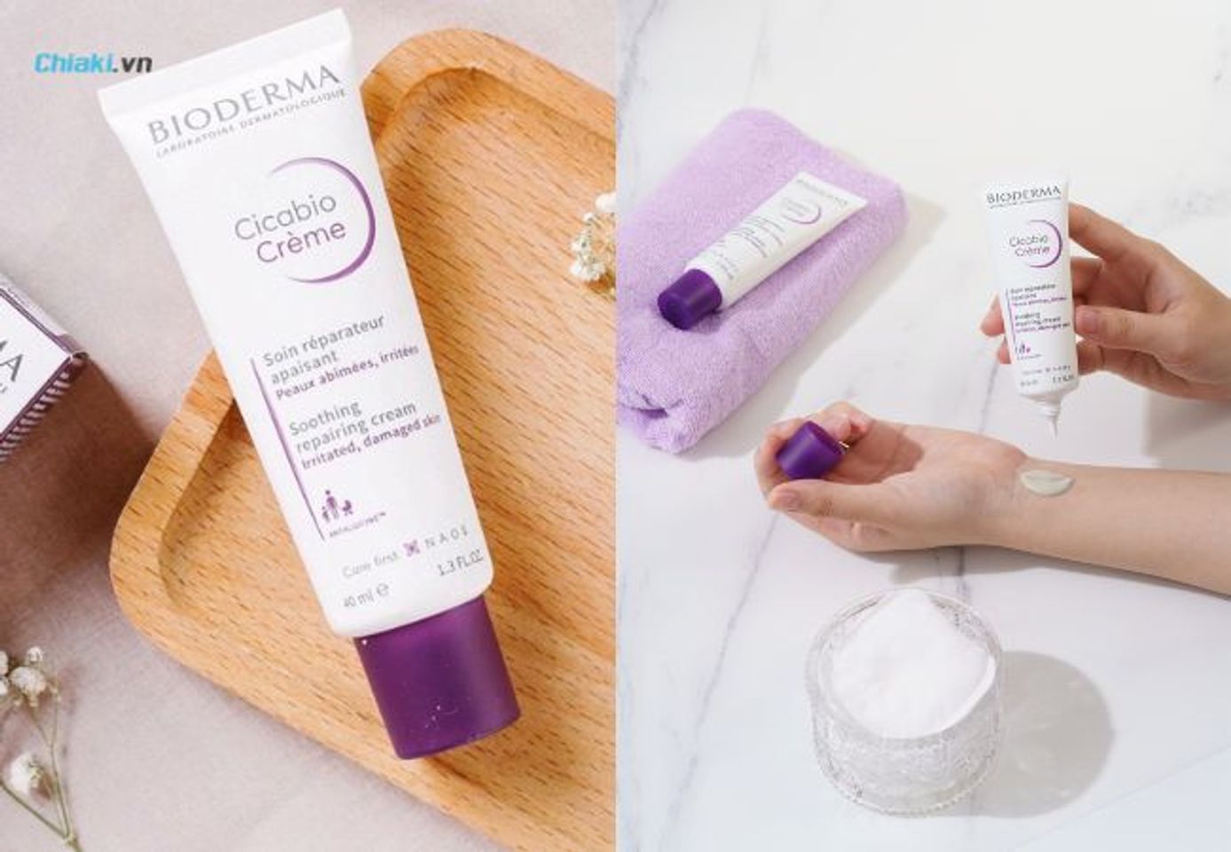 Kem dưỡng ẩm cho da dầu mụn treatment Bioderma Cicabio Cream