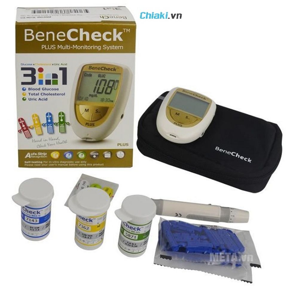 M&aacute;y đo đường huyết mỡ m&aacute;u BeneCheck
