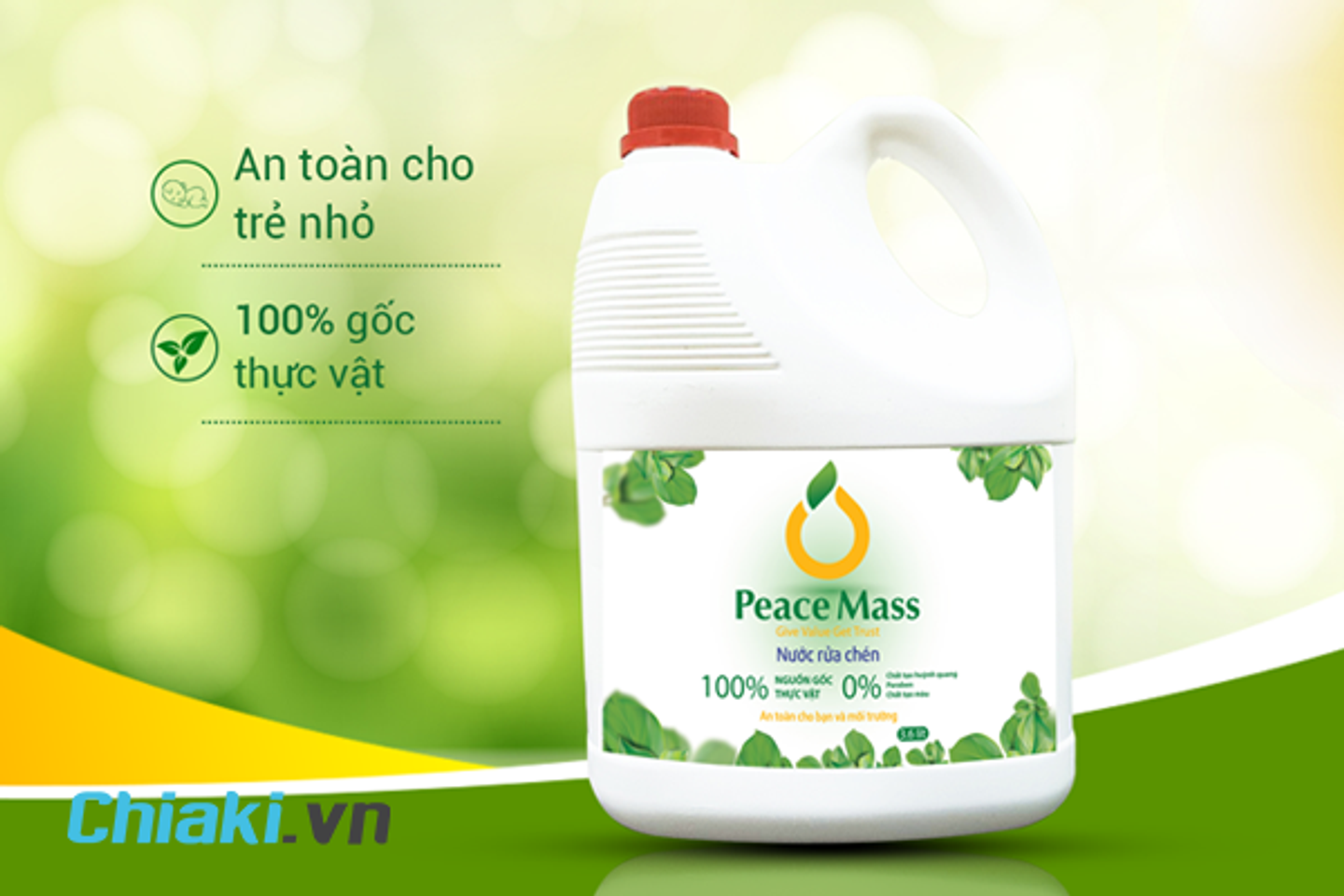 Nước rửa tay hữu cơ Peace Mass