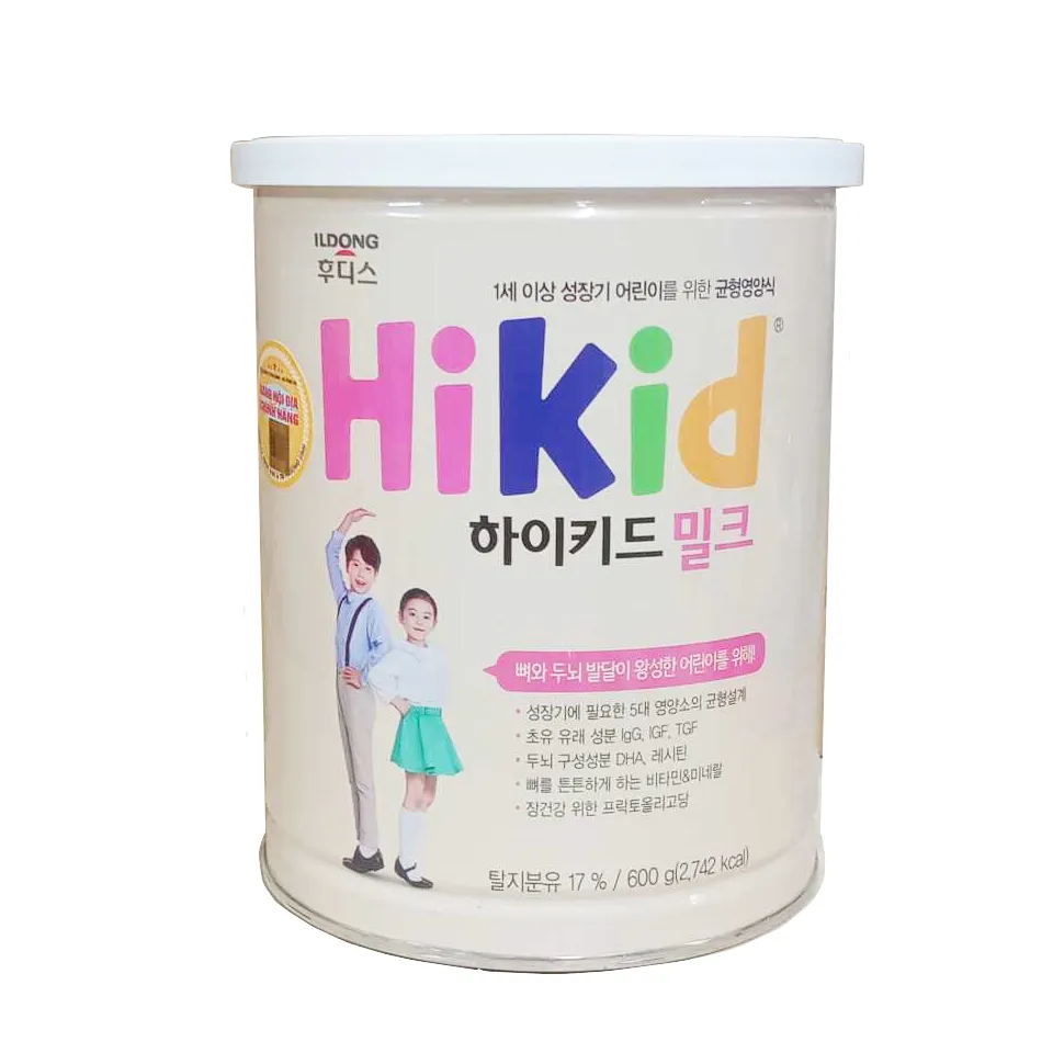 Sữa Hikid cho bé 1-9 tuổi chính hãng của Hàn Quốc vị vani 600g 