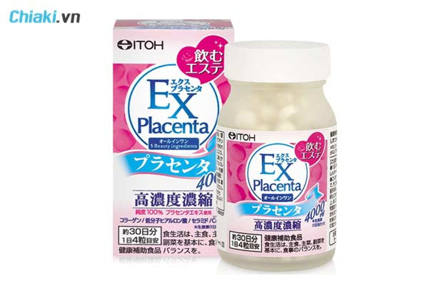 Vi&ecirc;n nhau thai cừu Itoh EX Placenta Nhật Bản