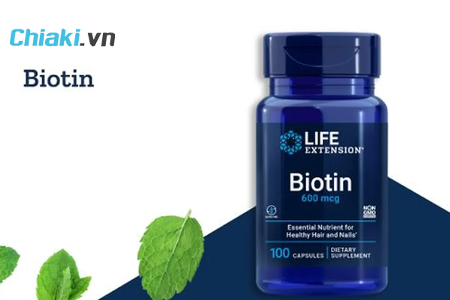 Viên uống Biotin giúp mái tóc chắc khỏe