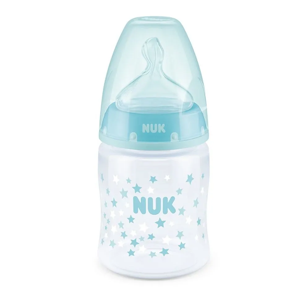 Bình sữa cho tới trẻ con sơ sinh cảm ứng nhiệt độ Nuk vật liệu nhựa PPSU