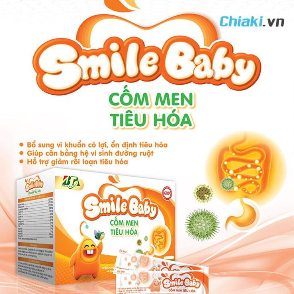Cốm men ti&ecirc;u h&oacute;a Smile Baby&nbsp;