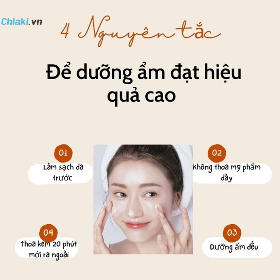 4 nguy&ecirc;n tắc d&ugrave;ng kem dưỡng ẩm trắng da đạt hiệu quả cao