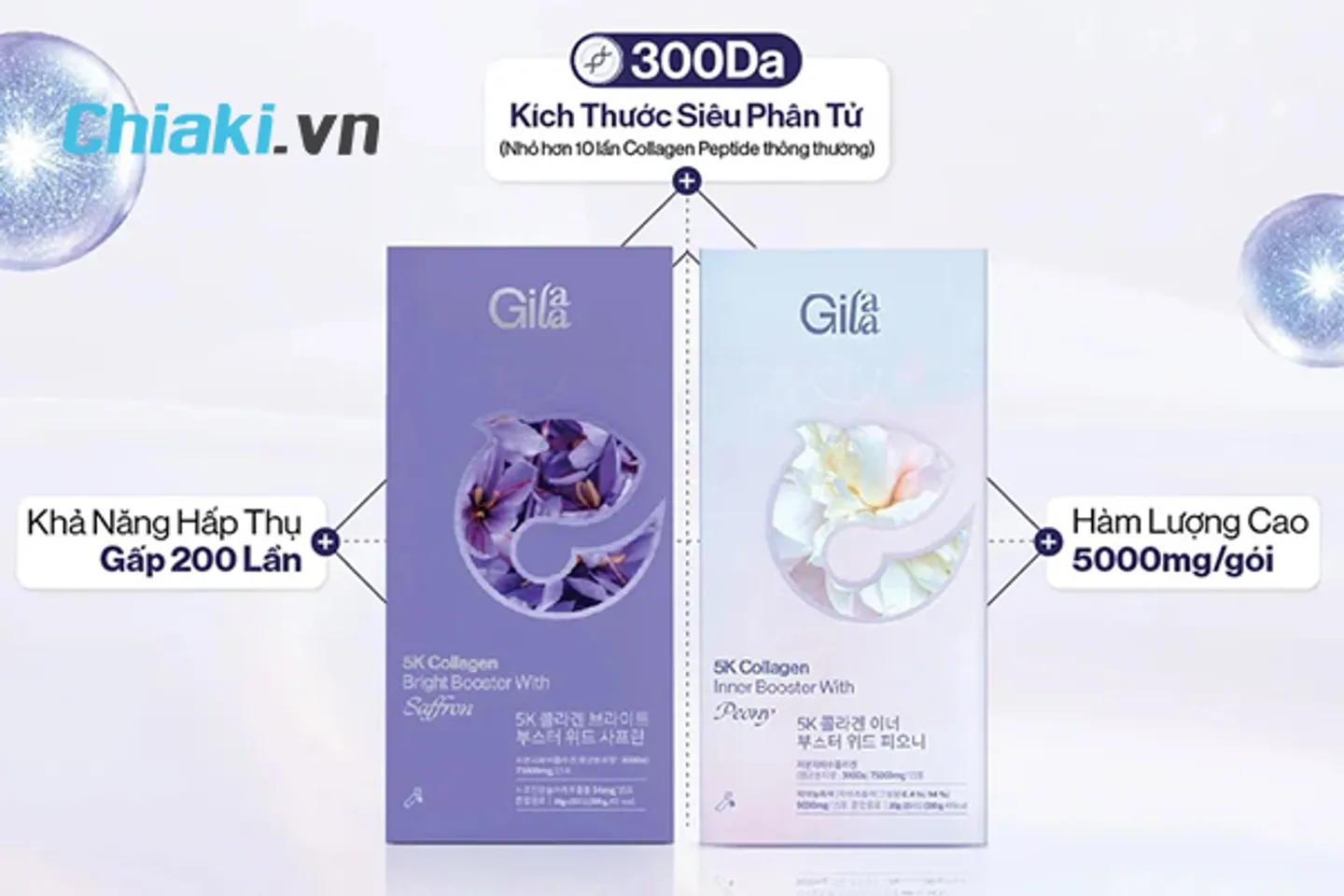 Nước tợp Collagen Nước Hàn Gilaa 5K Collagen Booster