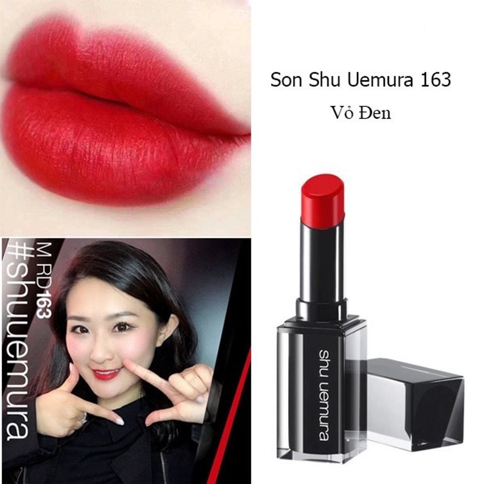 Son Shu Uemura 163 đỏ tươi ruby rạng rỡ